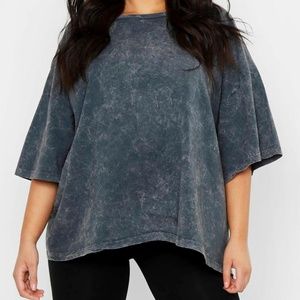 Plus Oversized Acid Wash T-Shirt